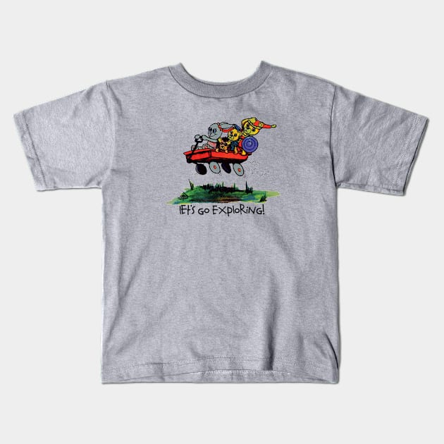 The Night Guardians Go Exploring Kids T-Shirt by Alt World Studios